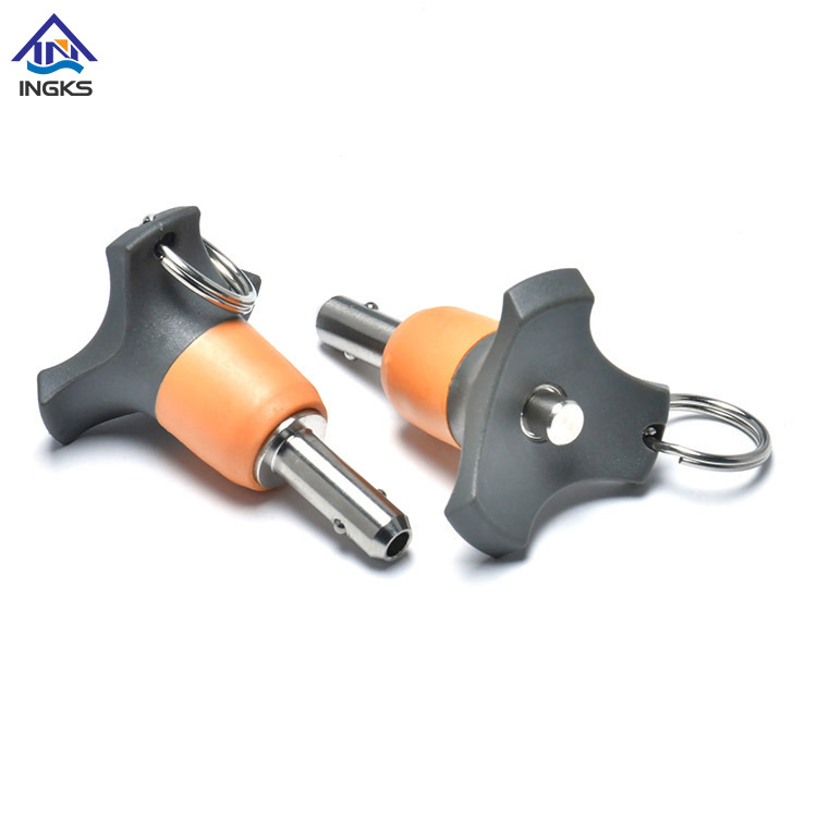 링 버튼 핸들 퀵 릴리스 볼 잠금 핀이있는 꽃 머리