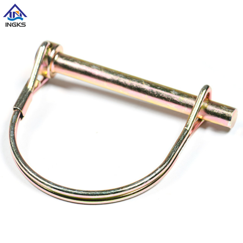 강철 D형 원형 잠금 핀 아연 황색