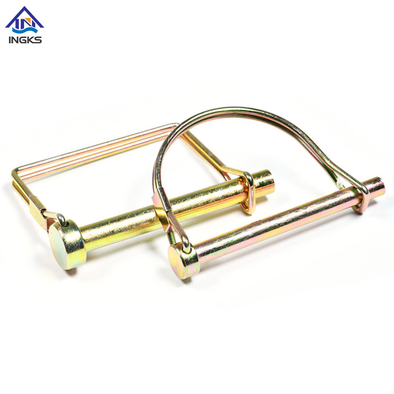 강철 D형 원형 잠금 핀 아연 황색