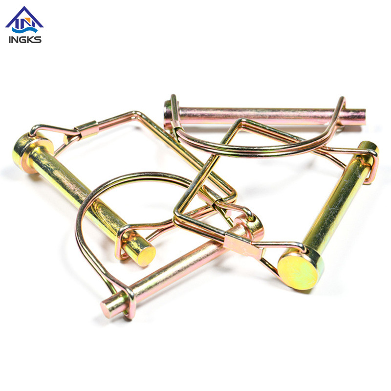 강철 D형 원형 잠금 핀 아연 황색