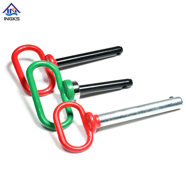 정밀 Q형 클레비스 핀, 끝부분이 천공된 손쉬운 해제 핸들