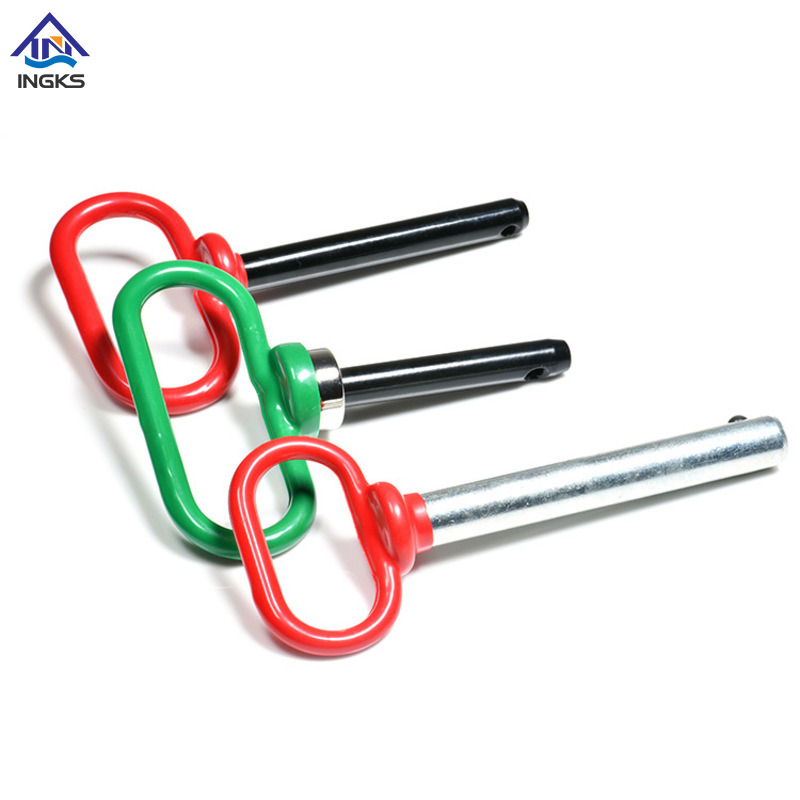 정밀 Q형 클레비스 핀, 끝부분이 천공된 손쉬운 해제 핸들